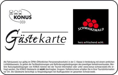 KONUS-Gästekarte Schwarzwald