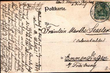 Ansichtskarte Palmbach von Pfarrer Meerwein