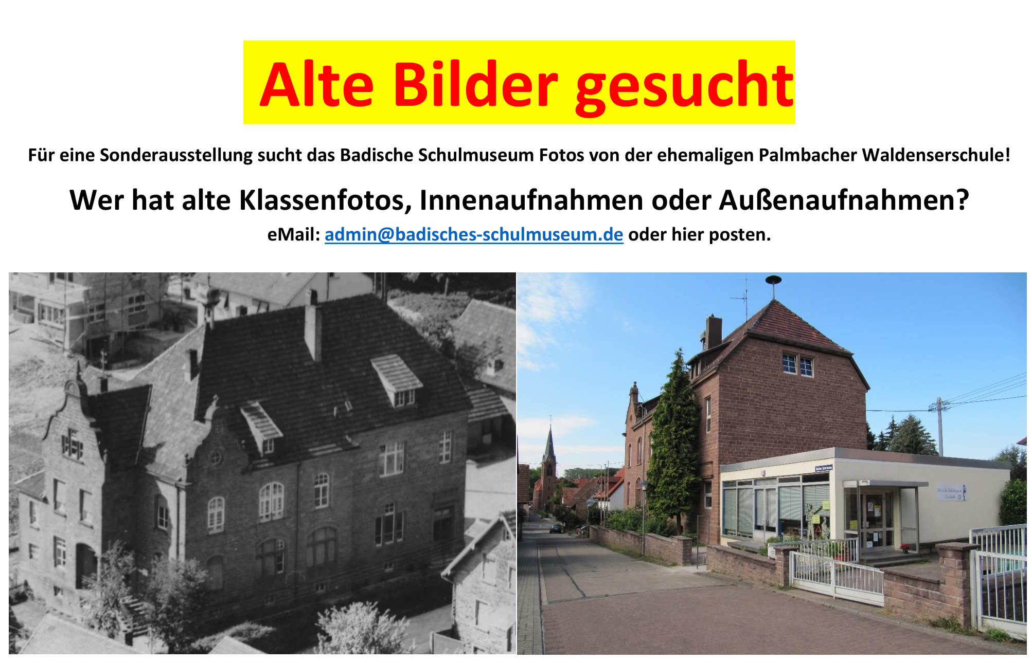 Frühere Fotos der Waldenserschule Palmbach werden gesucht. Frühere Fotos der Waldenserschule Palmbach werden gesucht.