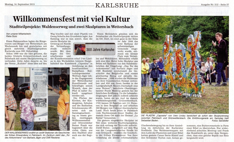 Bericht in den BNN Bericht in den BNN