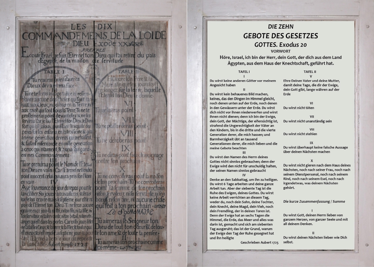 10 Gebote Holztafel Palmbach 1725 10 Gebote Holztafel Palmbach 1725