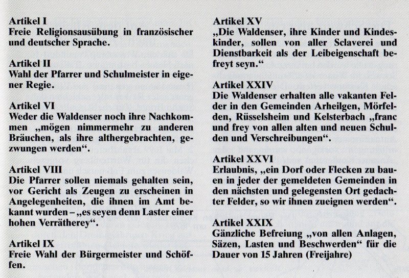 Waldenser-Privilegien von Landgraf Ernst-Ludwig 1699 Waldenser-Privilegien von Landgraf Ernst-Ludwig 1699