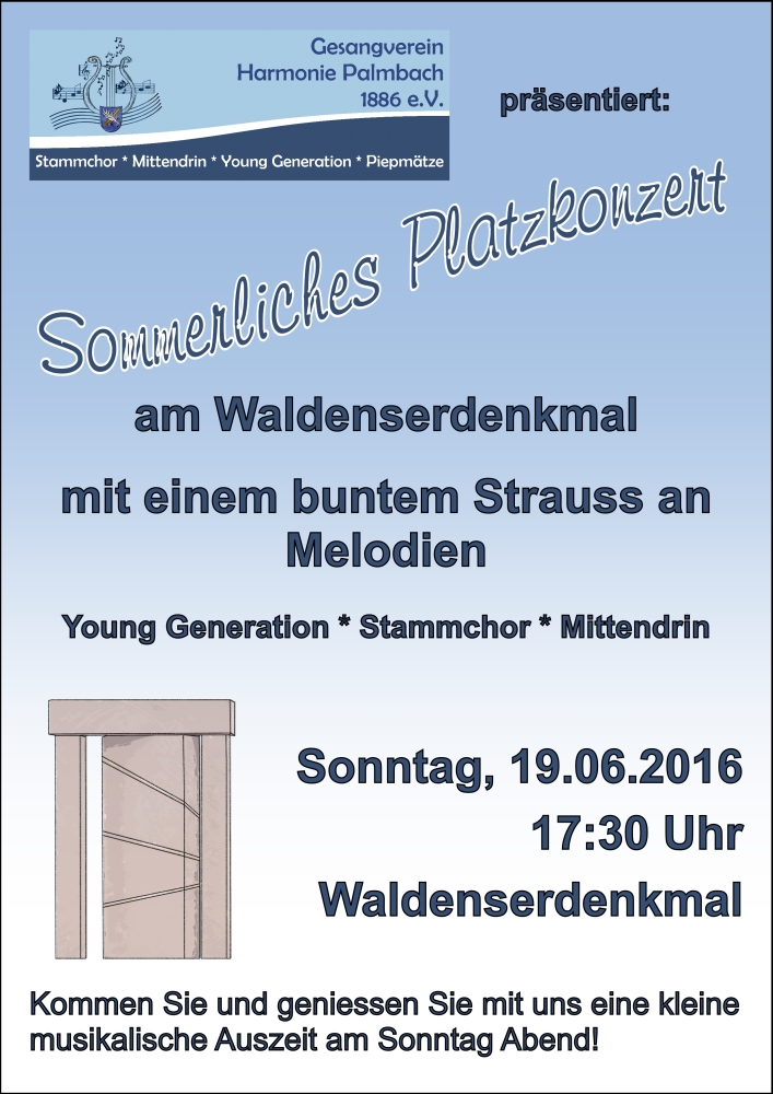 Platzkonzert am Waldenserdenkmal Platzkonzert am Waldenserdenkmal